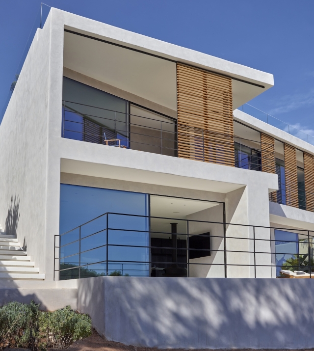 Resa Estates Ibiza koop sale Cala Moli villa seaviews modern bedroom villa main house.jpg